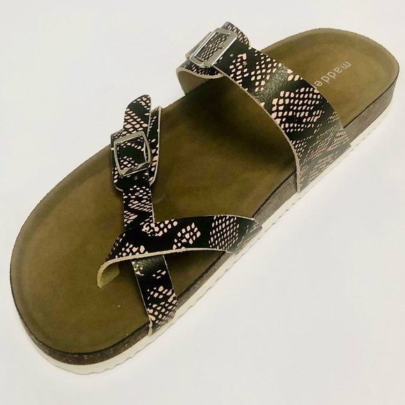 Madden Girl Brycee Sandal in Tan Multi Snake Print - Picture 3 of 6